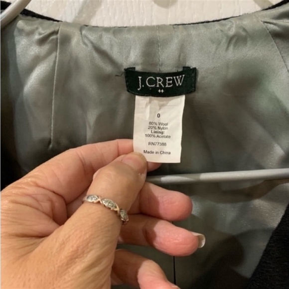 JCrew Classic Black Wool-blend Ruffle Blazer - Picture 5 of 6